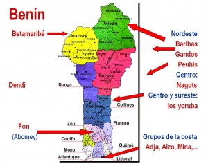 mapa de Benin